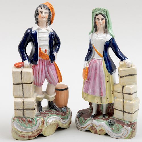 Pair of Staffordshire Pearlware Figures of Sailors