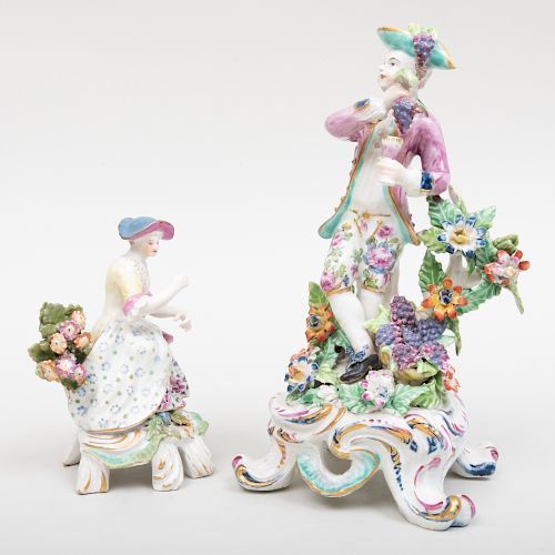 Bow Porcelain Figure Emblematic of Autumn and a Figure of a Seated Woman
