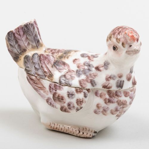 Derby Porcelain Hen Form Box and Cover 