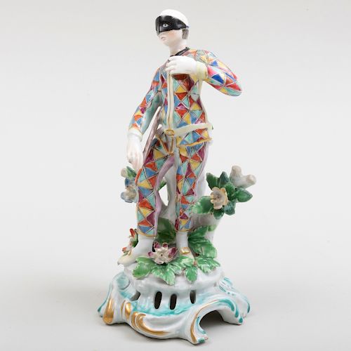 English Porcelain Figure of a Harlequin