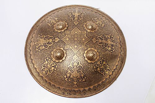 Indian Koftgari Dhal Brass & Metal Parade Shield