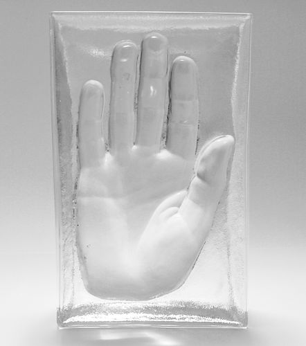 Claus Josef Riedel Glass Hand-Form Sculpture