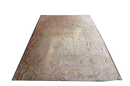Oushak Carpet with Floral Motif 8' 7" x 11' 9"
