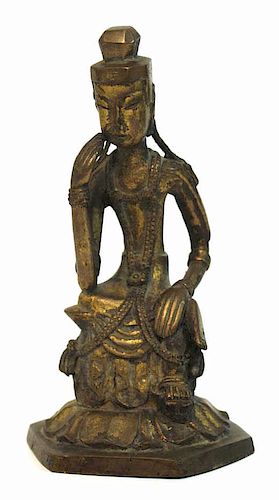 Japanese Buddhist Gilt Bronze Butsuzo Figure