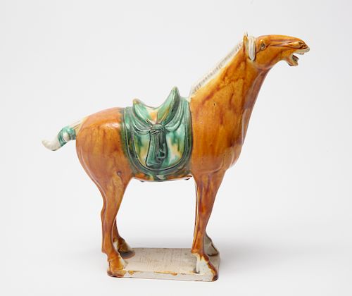Tang Dynasty Style Glazed Ceramic Horse Figure