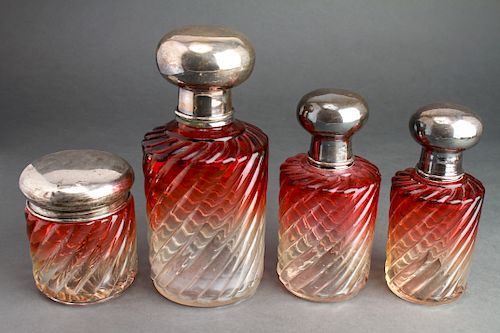 Baccarat Swirl Glass Perfume Bottles,  4