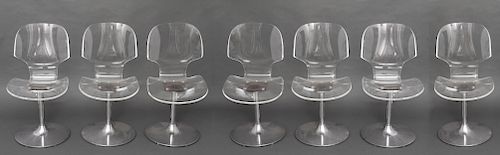 Hill Manufacturing Lucite Dining Chairs, 7