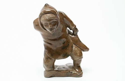 Inuit Hardstone Hunter Figural Sculpture