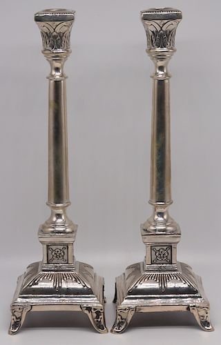 SILVER. M. Rozenblatt Polish Silver Candlesticks.