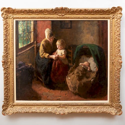 Attributed to Bernard Pothast (1892-1912): Mother and Children