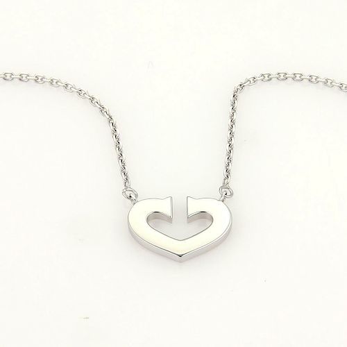 Cartier C Heart 18k Pendant & Chain Necklace
