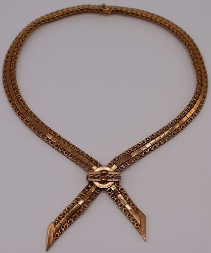 JEWELRY. Vintage Argentinian 18kt Gold Necklace.
