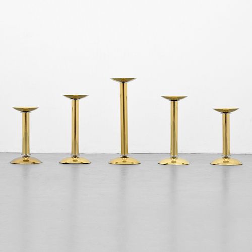 Karl Springer Candlesticks, Set of 5 