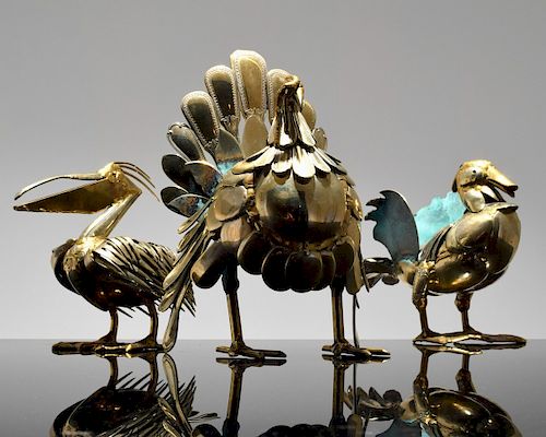 3 Gerard Bouvier Bird Sculptures