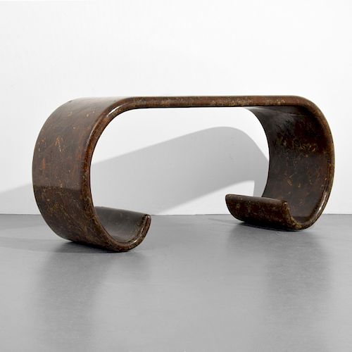 Coconut Shell Console Table, Manner of Karl Springer