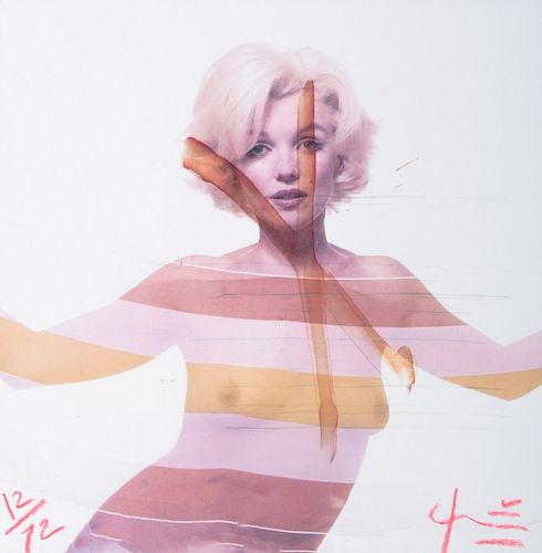 Bert Stern Nude Marilyn with Scarf Photo, Signed Edition