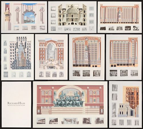 Richard Haas "Architectural Facades" Portfolio, 7 Works
