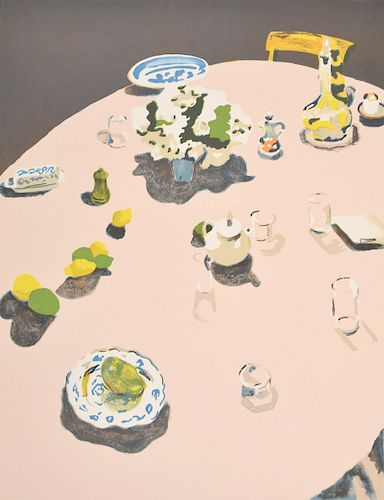 Fairfield Porter "The Table" Lithograph, Signed Edition