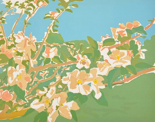 Fairfield Porter "Apple Blossoms II" Lithograph, Signed Edition