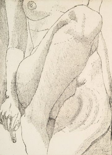 Philip Pearlstein "Nude on Director's Chair" Lithograph, Signed Edition