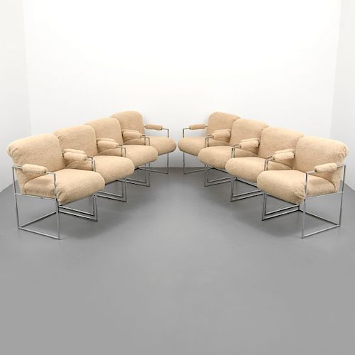 Milo Baughman Armed Dining Chairs, Set of 8