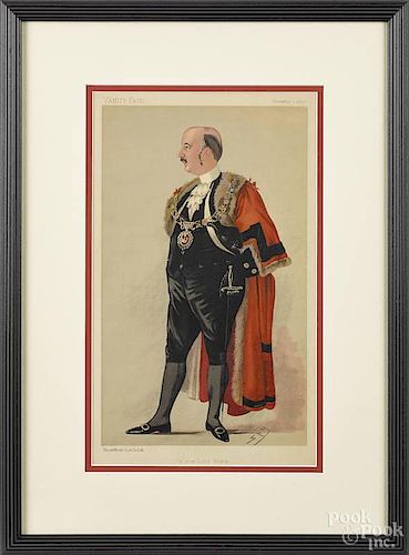 Spy Vanity Fair lithograph, dated 1890, of a New Lord Mayor, 14'' x 8''.