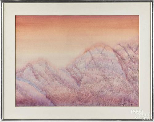 Pastel landscape, 20th c., signed G. Sanchez Duncan, 22'' x 30''.