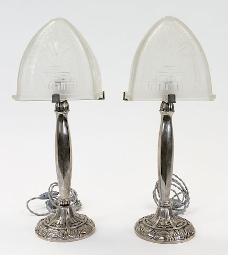 A PAIR OF ART DECO BEDSIDE LAMPS, CIRCA 1930S