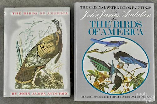 Two copies of John Audubon's Birds of America, published in 1965 and 1966.