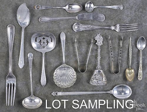Large group of sterling silver flatware, 64 ozt.