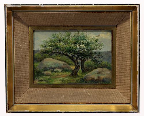 American School, Signed 1945 Landscape Painting