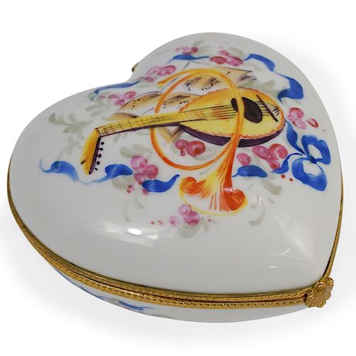 Limoges Porcelain Heart Box
