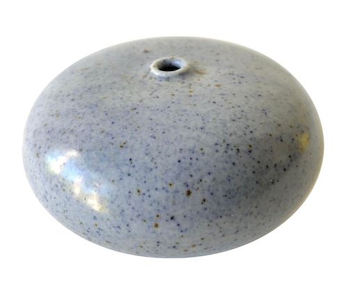 Larry Carnes Speckled Blue California Studio Pottery Weed Pot