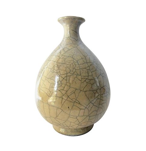 1978 Grey Crackle Glaze California Studio Pottery Vase