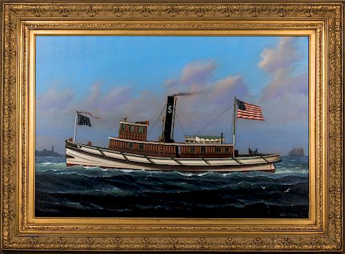William R. Davis (Massachusetts, 1952-  Portrait of the Tugboat Leader
