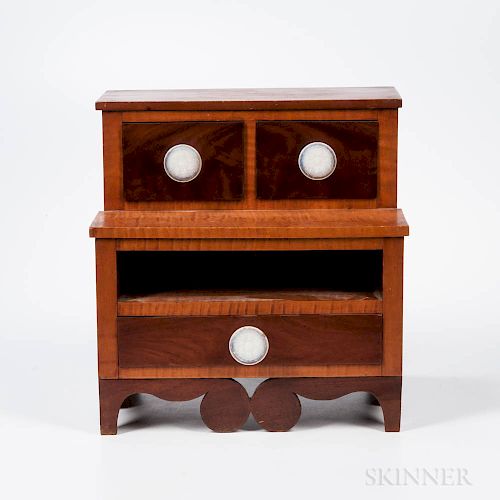 Cherry and Tiger Maple Sewing Box