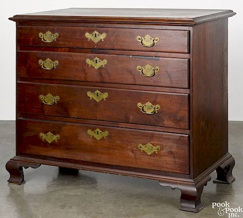 Pennsylvania Chippendale walnut chest of drawers, ca. 1770, 34 1/2'' h., 37 1/2'' w.