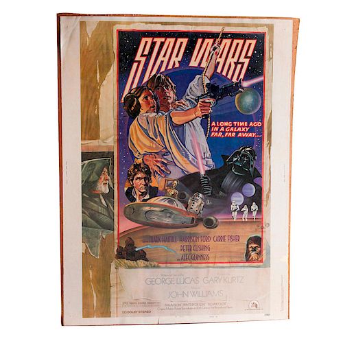 1978 STAR WARS EXTENDED RELEASE 1 SHEET POSTER, STYLE D
