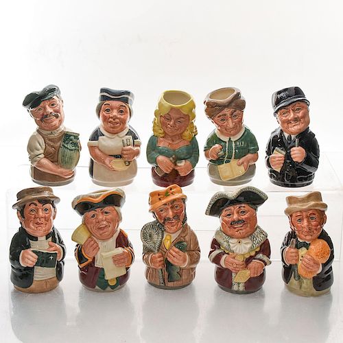 10 ROYAL DOULTON DOULTONVILLE SMALL CHARACTER TOBY JUGS
