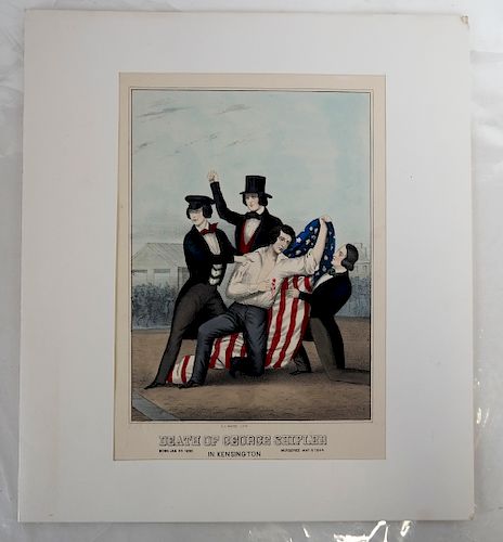 Lithograph - Death of George Shifler, Murdered