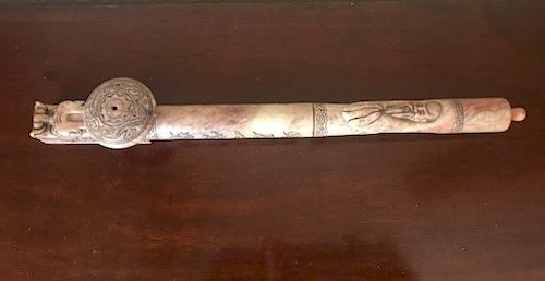 Chinese Soapstone Opium Pipe, Early 20th century