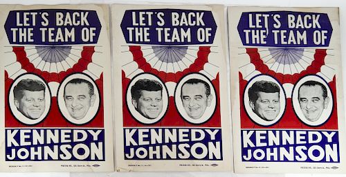 Four Kennedy/Lyndon Johnson Jugate Posters