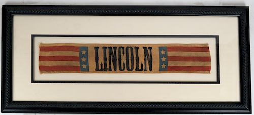 Abe Lincoln 1860 Presidential Campaign Banner