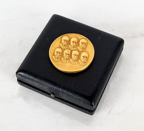 Rare 14K Gold Project Mercury Medal