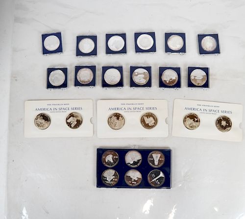 50 Silver Commemorative U.S. Space Program Medals
