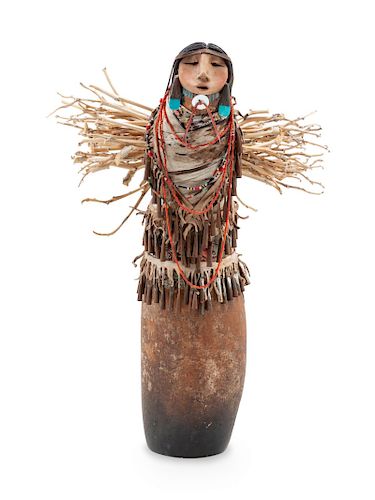 Richard Rivera
(American, 20th Century)
Apache Stick Lady with Turquoise Earrings