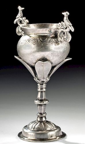 19th C. Peruvian Spanish Colonial Silver Cup, 87.4 g