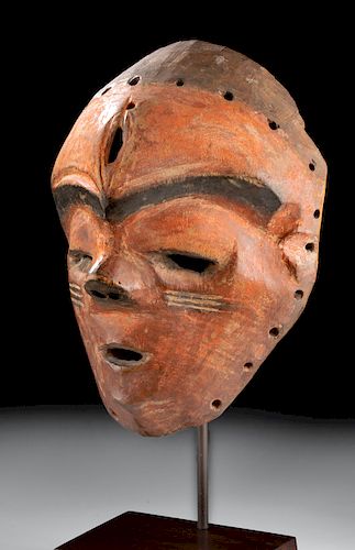 20th C. African Pende Painted Wood Mbuya Mask