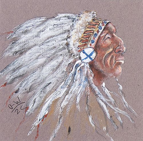 Olaf Wieghorst, Indian Chief