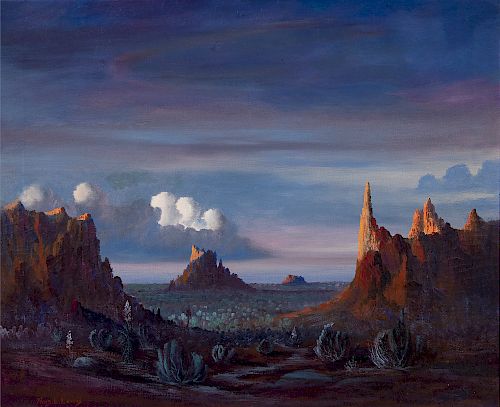 Thomas L. Lewis, Arizona Desert at Sunset